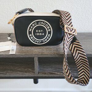Marc Jacobs Flash Black Leather Camera Crossbody Bag